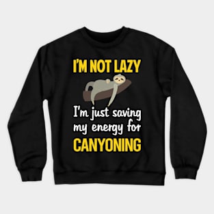 Funny Lazy Canyoning Canyoneering Crewneck Sweatshirt